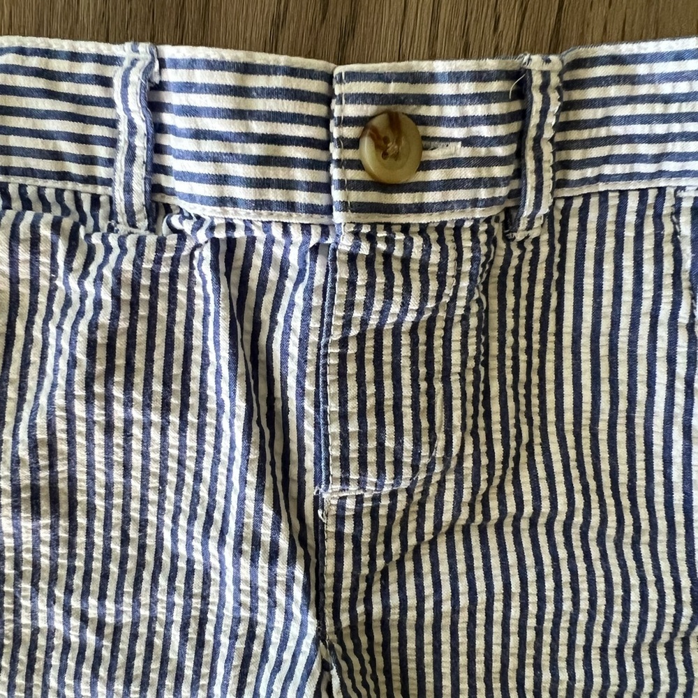 Ralph Lauren: Blue & White Striped Pants: Size 3m - Picture 3 of 5